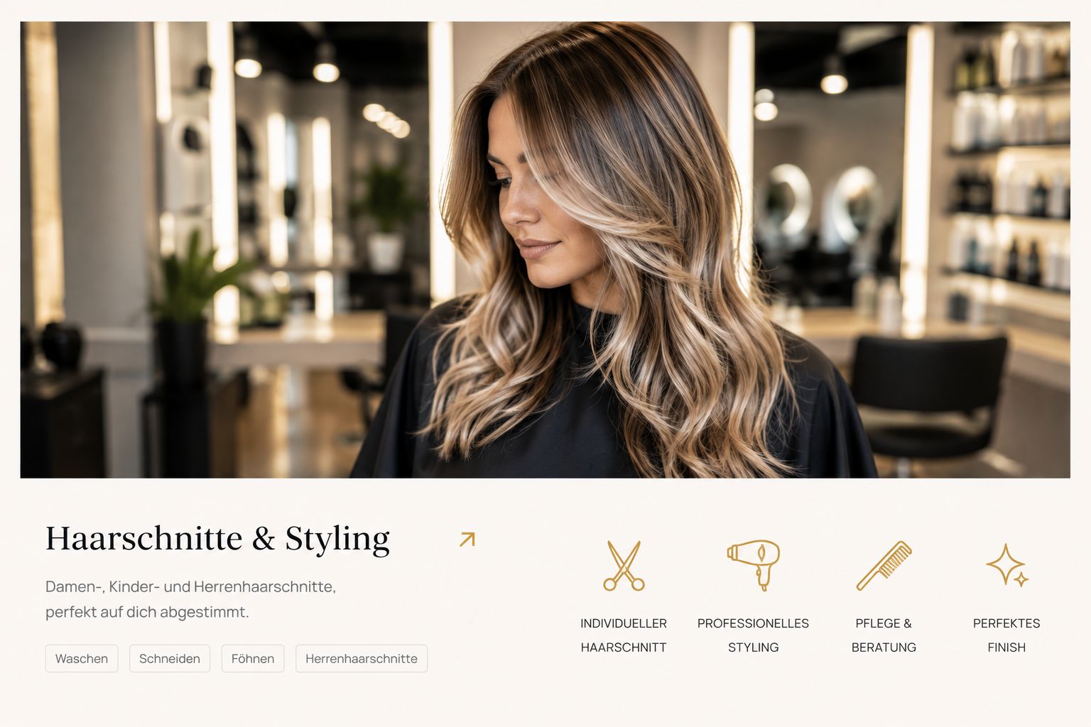 Haarschnitte & Styling – Damen-, Kinder- und Herrenhaarschnitte, perfekt auf dich abgestimmt: Styling-Ergebnis im Salon
