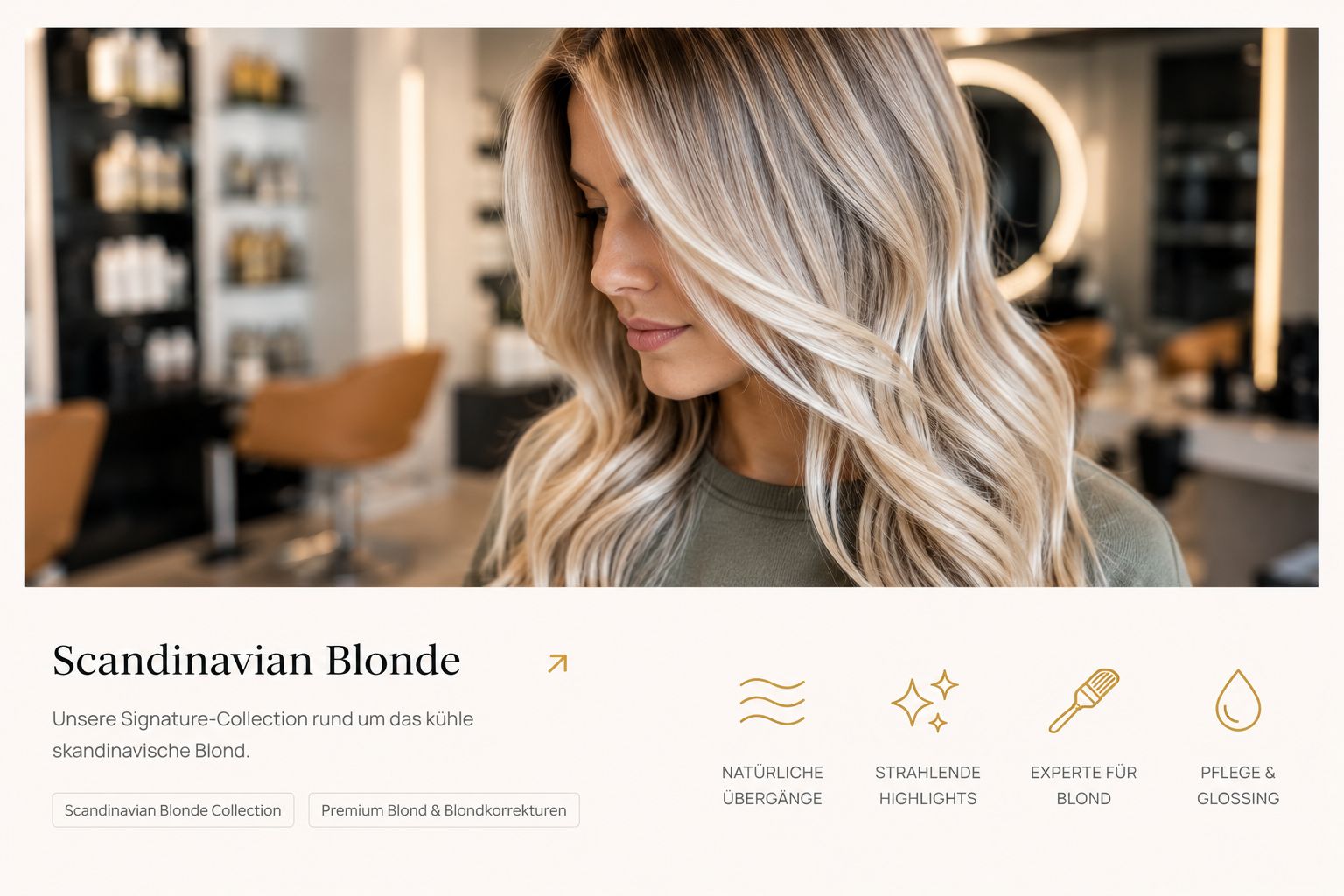 Scandinavian Blonde – unsere Signature-Collection rund um das kühle skandinavische Blond: Ergebnis im Salon in Karlsruhe